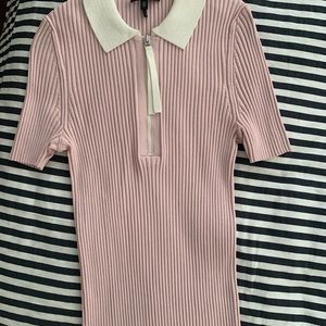 Rag & Bone pink half-zip